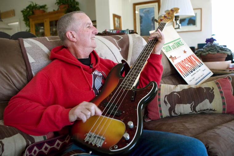 Image: Jack Ely, co-founder of the early 60's band The Kingsmen and best known for his 1963 rendition of the song "Louie, Louie",