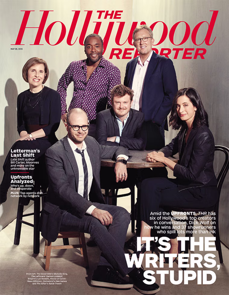 From left: The Good Wife's Michelle King, The Leftovers' Damon Lindelof, Empire's Lee Daniels, House of Cards' Beau Willimon, Homeland's Alex Gansa and The Affair's Sarah Treem.
