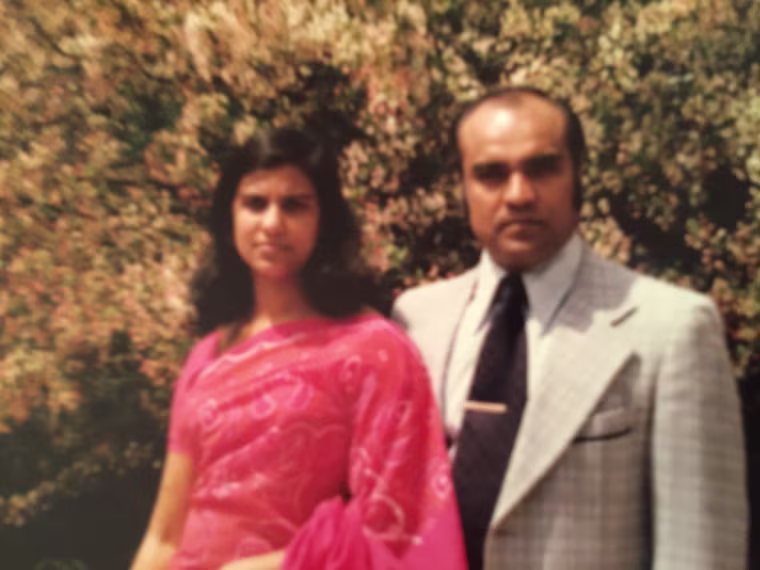 Mathew and his wife in Michigan in 1976.