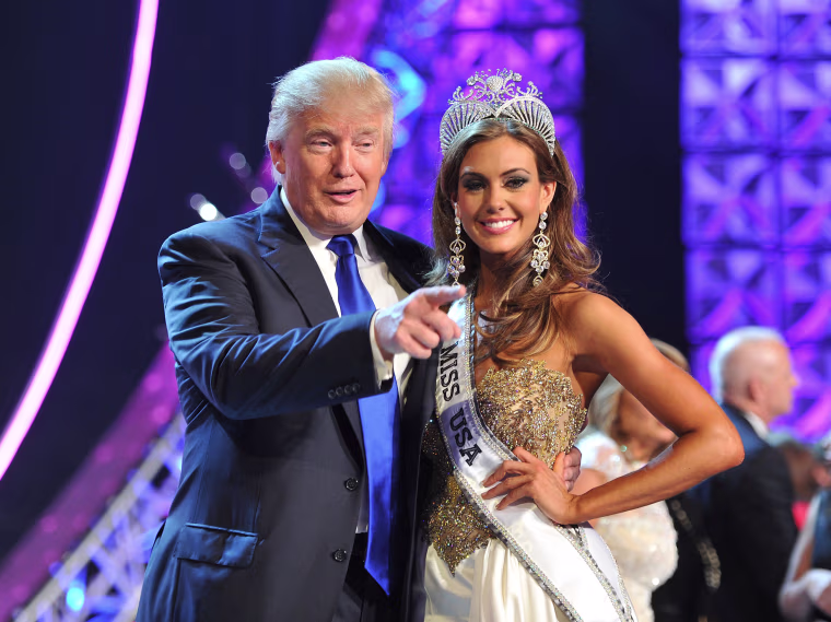 Image: Donald Trump, left, and Miss Connecticut USA Erin Brady pose onstage after Brady won the 2013 Miss USA pageant in Las Vegas
