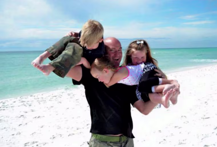 Image: Tech Sgt. Marty Bettelyoun and three of his kids