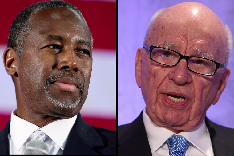 Image: Ben Carson (L) and Rupert Murdoch 