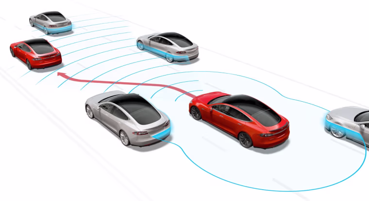 Tesla Autopilot graphic