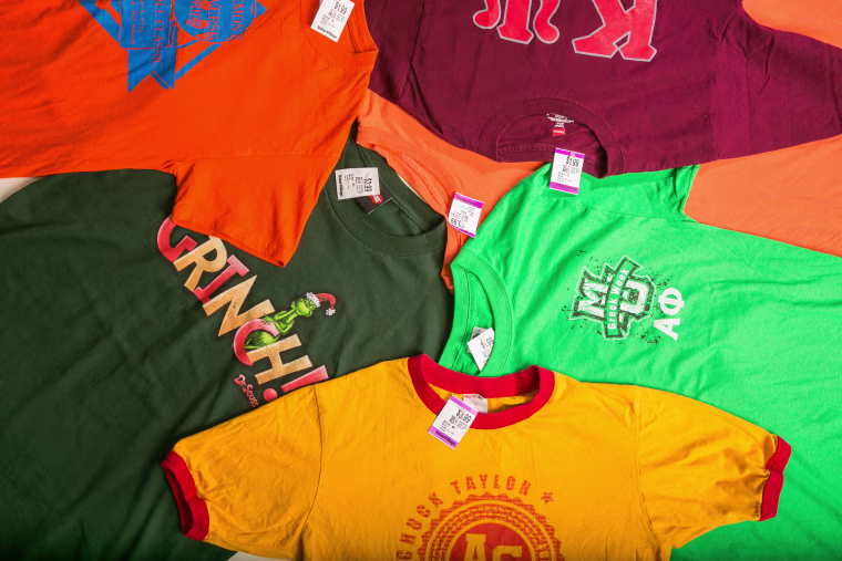 Photo: Used clothing items at a Value Village store