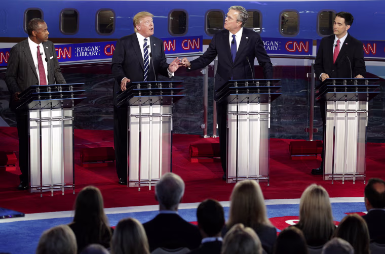 Image: US Republican Presidential debate at the  Ronald Reagan Presidential Library
