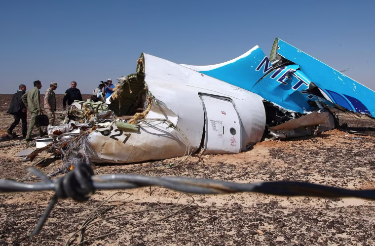 Image: Russian plane crashes in Egypt with 224 aboard