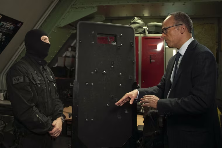 Image: Lester Holt interviews the head of the Bataclan theater raid