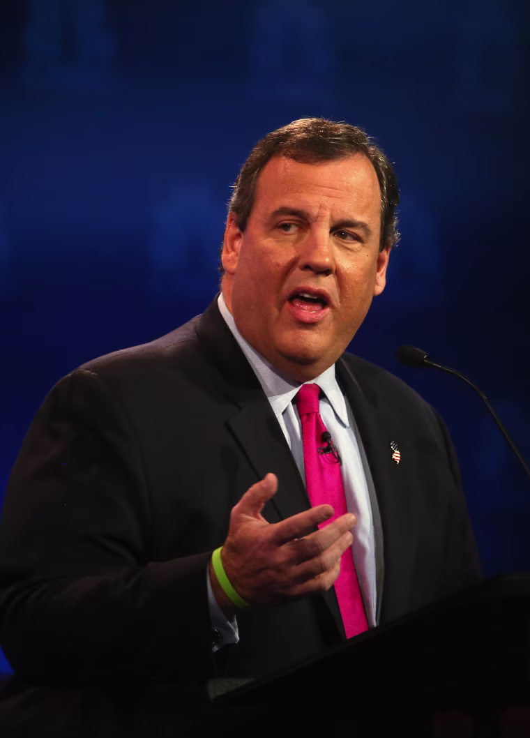 Image: Chris Christie during the CNBC Republican debate.