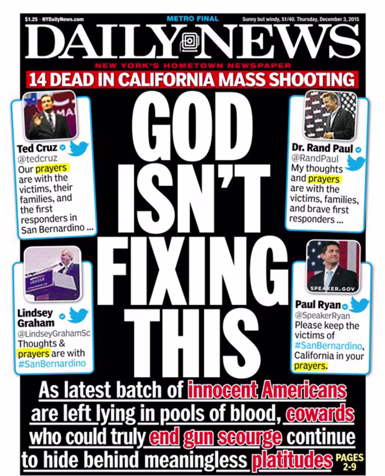 Image: New York Daily News cover