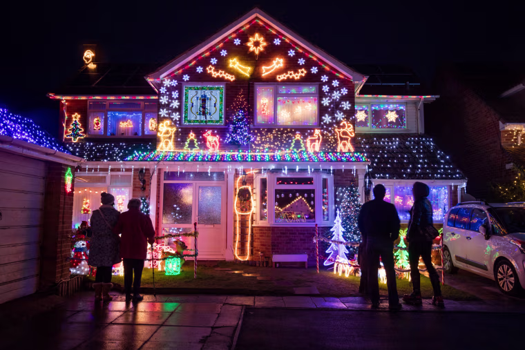 Image: Homeowners Light Up Their Houses For Christmas