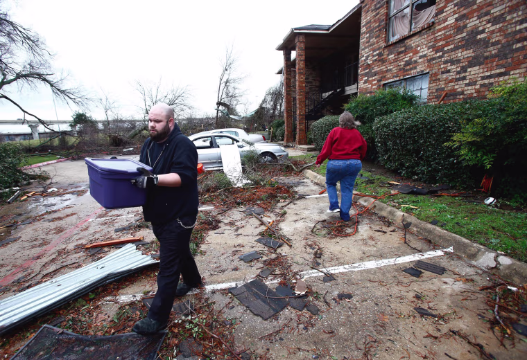 Image: Multiple tornados cause sever damage and multiple deaths in the Dallas