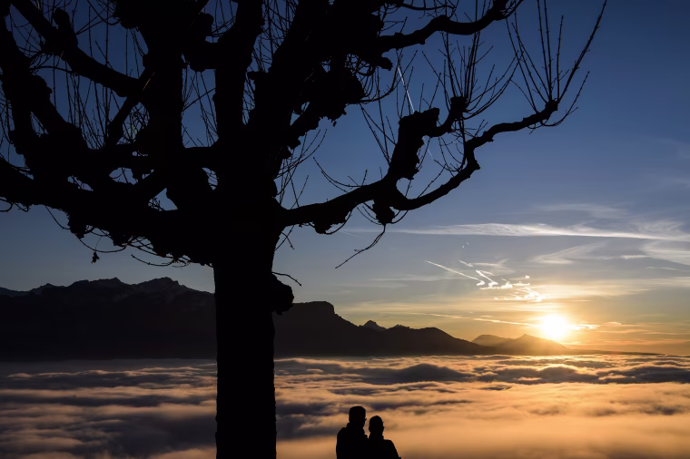 Image: Sunset in Chardonne