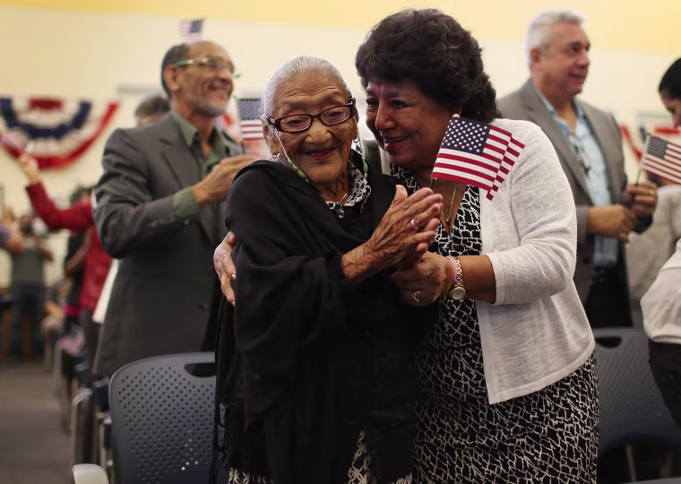 Image:  101 Year Old Among 141 To Be Naturalized At Ceremony In Miami