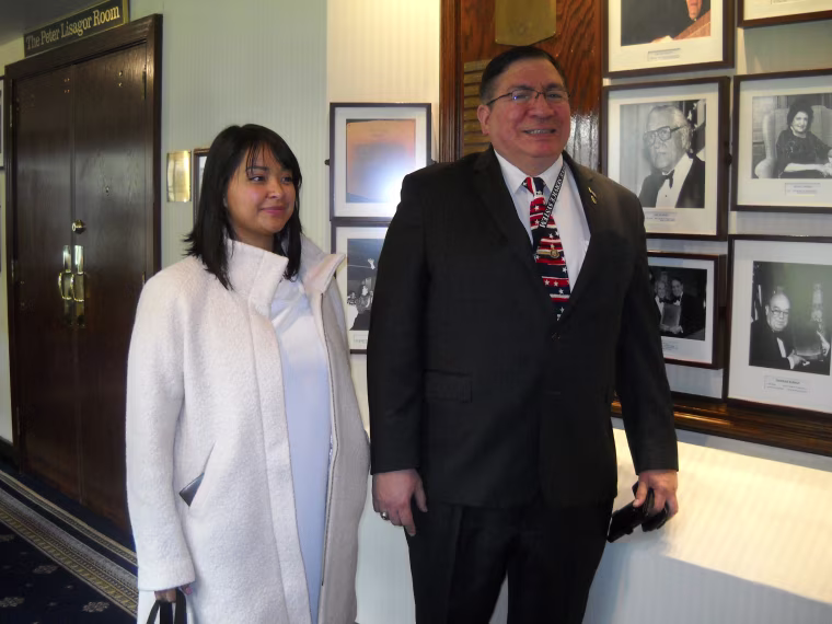 Janet Chavez and Lawrence Romo at the National Press Club.