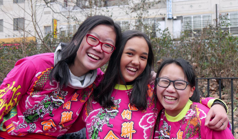 Image: New York United Lion and Dragon Dance Troupe Laura Feng, Tegan Gallina, Emily Zheng