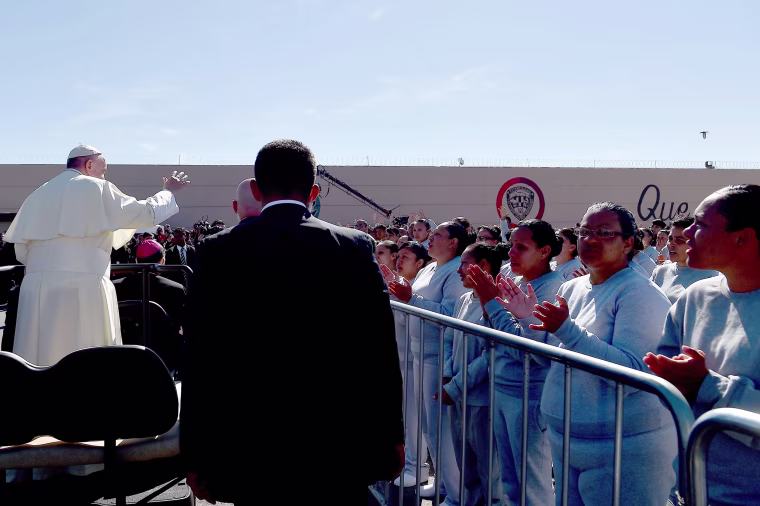 Image: Pope Francis visits the CeReSo n. 3 penitentiary in Ciudad Juarez