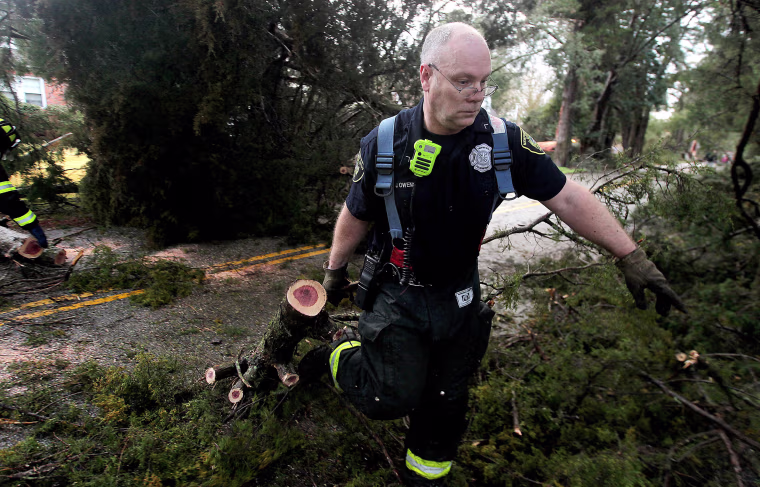 Image: East Storm Coast Storms Fireman