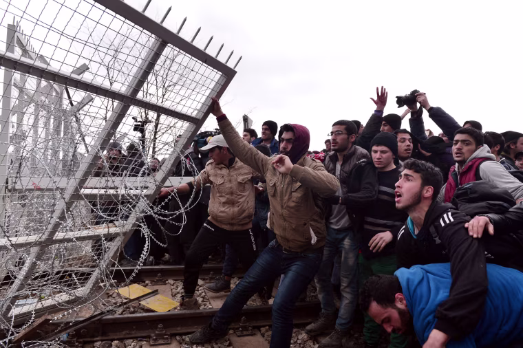 Image: GREECE-EUROPE-MIGRANTS-PROTEST