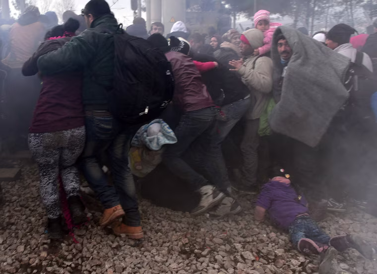 Image: TOPSHOT-GREECE-MACEDONIA-EUROPE-MIGRANTS