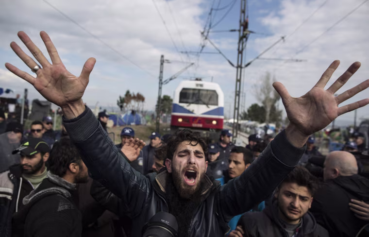 Image: *** BESTPIX *** Migrants Continue To Travel North From Athens To Macedonian Border