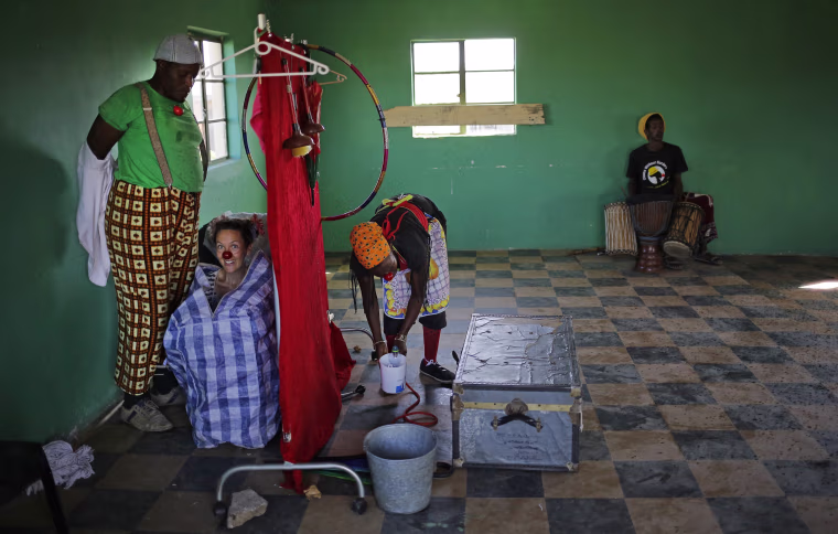Image: Humanitarian Clowns Without Boarders in King Williams Town