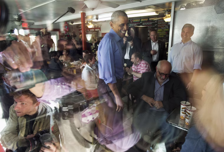 Image: Barack Obama, Steve Adler
