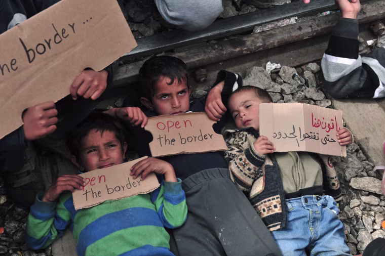 Image: TOPSHOT-GREECE-MACEDONIA-EUROPE-MIGRANTS