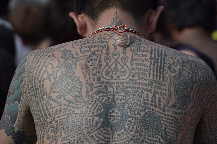 THAILAND-RELIGION-FESTIVAL-TATTOO