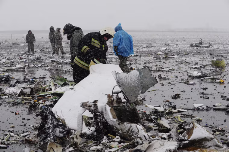 Image: FlyDubai airliner crashes in Russia
