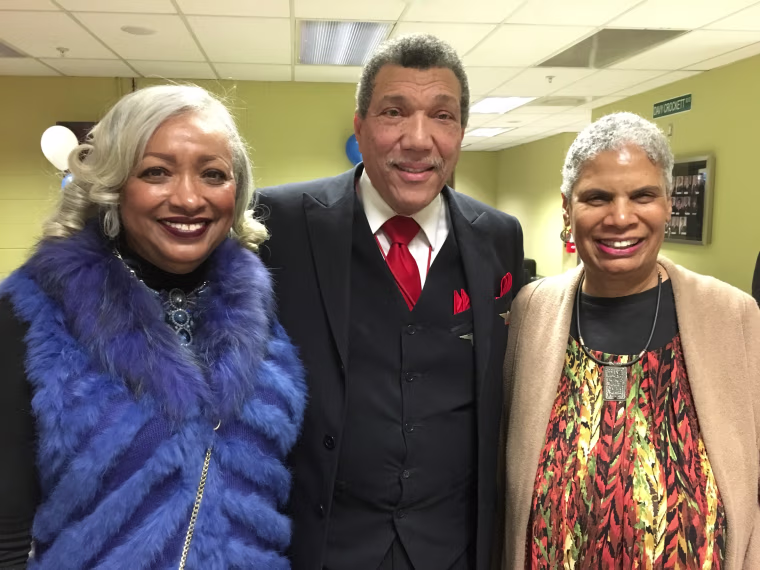 Eugene Harmond, the first African American male flight attendant – or steward as they were called at that time – to don the wings of Delta. Harmond is shown here with Patricia Grace Murphy (right) and Phenola Smith (left), Delta’s first and second black female flight attendants, who were both hired in 1966.