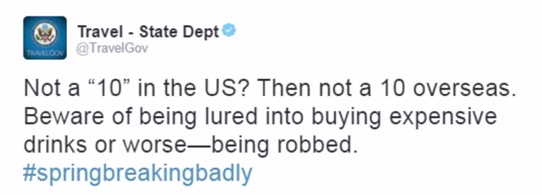 IMAGE: Deleted State Department tweet