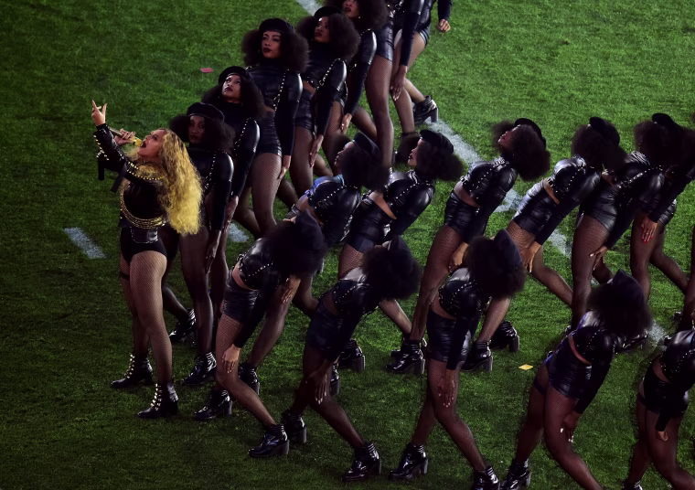 Beyonce performs during the Pepsi Super Bowl 50 Halftime Show at Levi's Stadium on February 7, 2016 in Santa Clara, California.