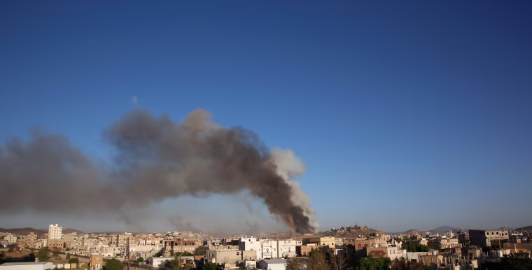 Image: Saudi-led airstrike in Yemen