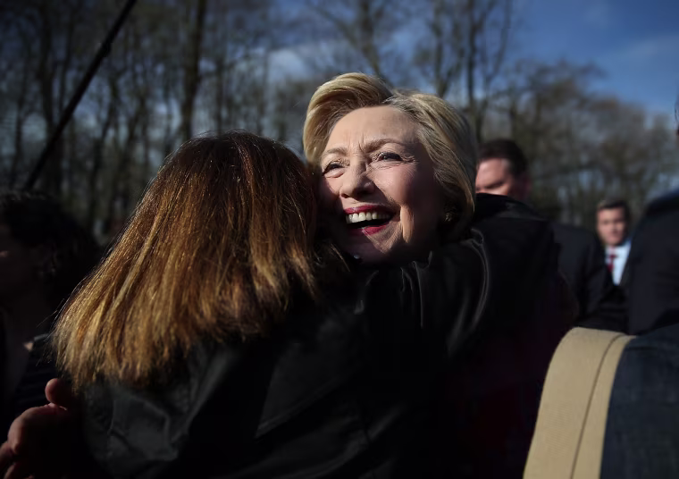 Image: Hillary Clinton Campaigns In New York On Day Of NY Primary