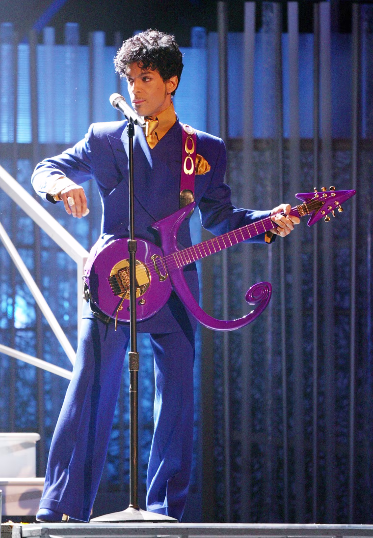Image: Prince performs at the 46th Annual Grammy Awards on Feb. 8, 2004 in Los Angeles, Calif.