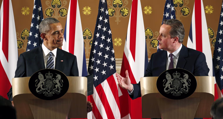 Image: U.S. President Barack Obama and British Prime Minister David Cameron