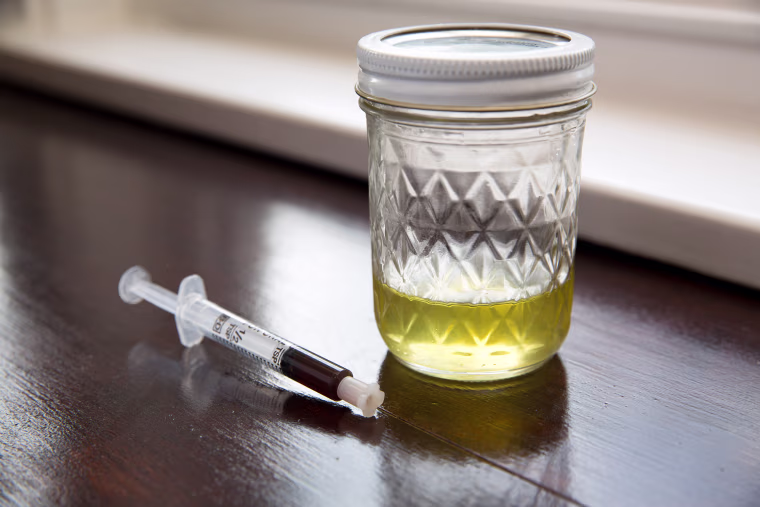 Image: Raw cannabis oil with a high THCA content