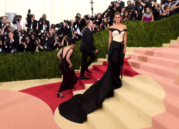 Image: Emma Watson poses on arrival