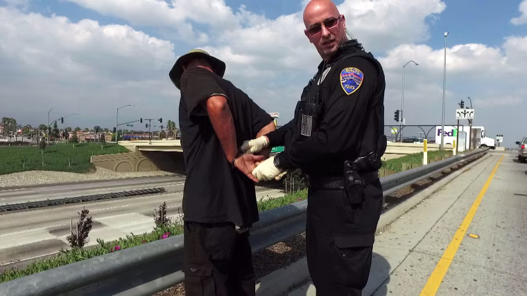 Image: City of Rialto Police Officer Anthony Glass has always had a body-camera rolling while on duty.