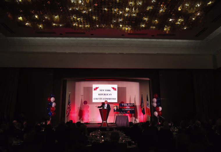 Image: Trump speaks at the New York County Republican Committee Annual Lincoln Day Dinner