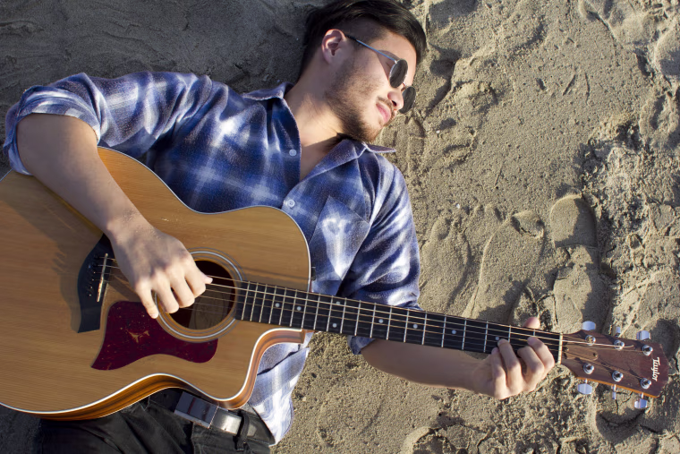 Peter Su during the a promotional photo shoot for "Lions on the Beach."