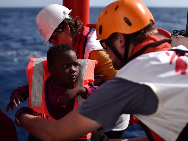 Image: TOPSHOT-ITALY-AQUARIUS-REFUGEES-SEA-IMMIGRATION-LIBYA