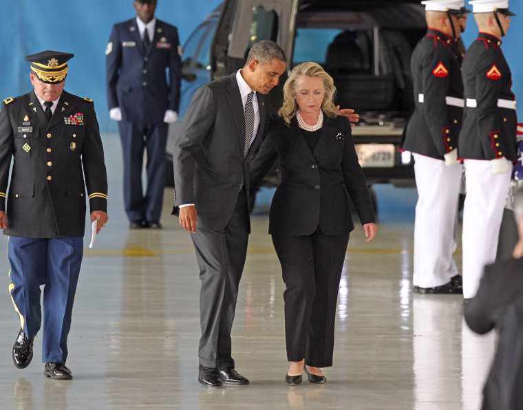 Image: *** BESTPIX *** Obama Attends Transfer Of Remains Ceremony