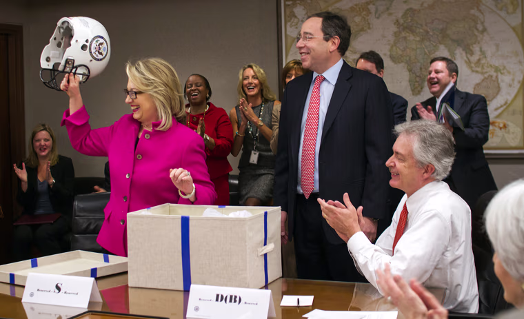 Image: US-DIPLOMACY-CLINTON-HEALTH