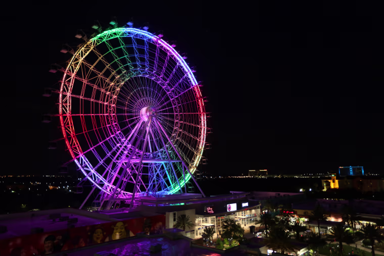 Image: Orlando Eye Rainbow Lights