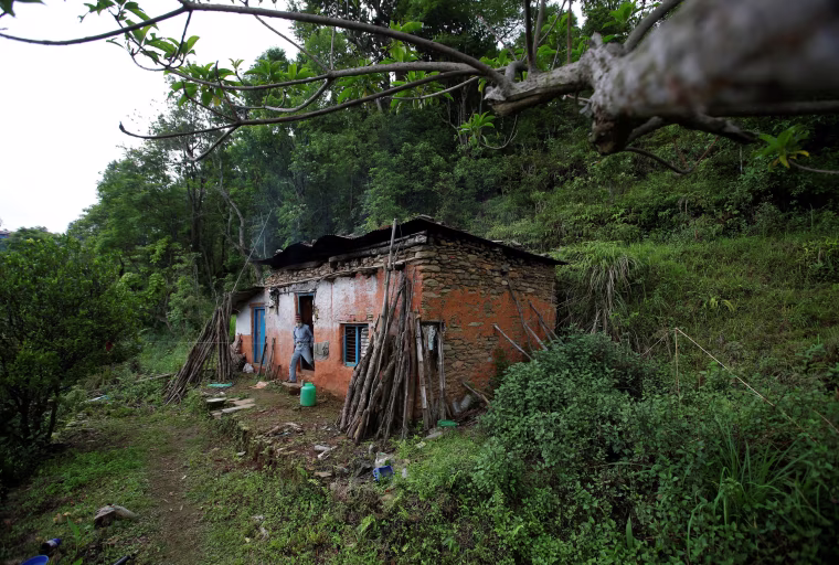 Image: The buzz created by his school mates is a welcome contrast to the hush of the isolated one-room home, with its leaking roof and frequent power cuts, where Kami lives