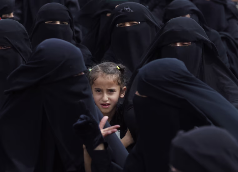 Image: Houthi women rally against Saudi-led and US-backed military coalition in Sana???a