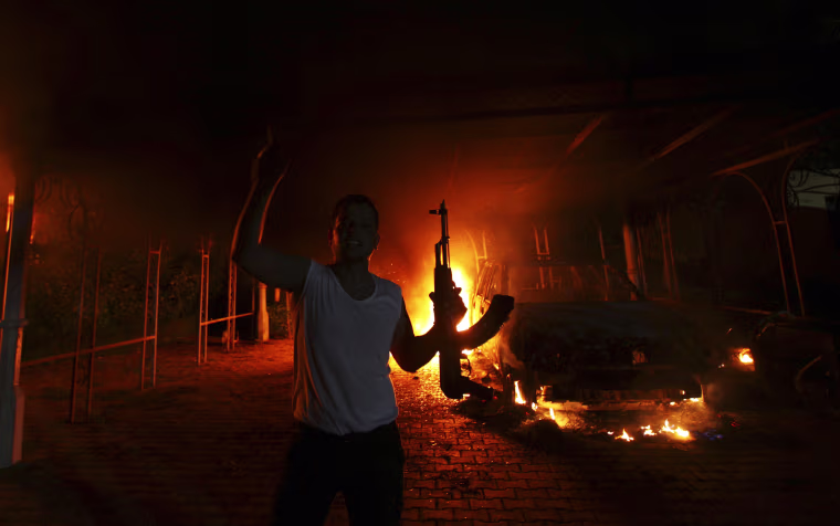 Image: U.S Consulate in Benghazi, Libya, on Sept. 11, 2012