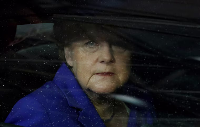 Image: German Chancellor Angela Merkel arrives on the second day of the EU Summit in Brussels, Belgium.