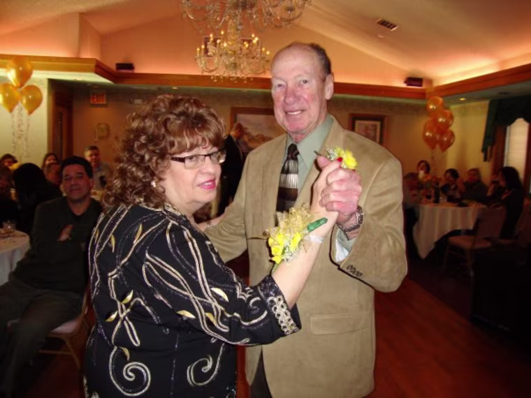 My grandmother and grandfather dancing during their 50th Anniversary party